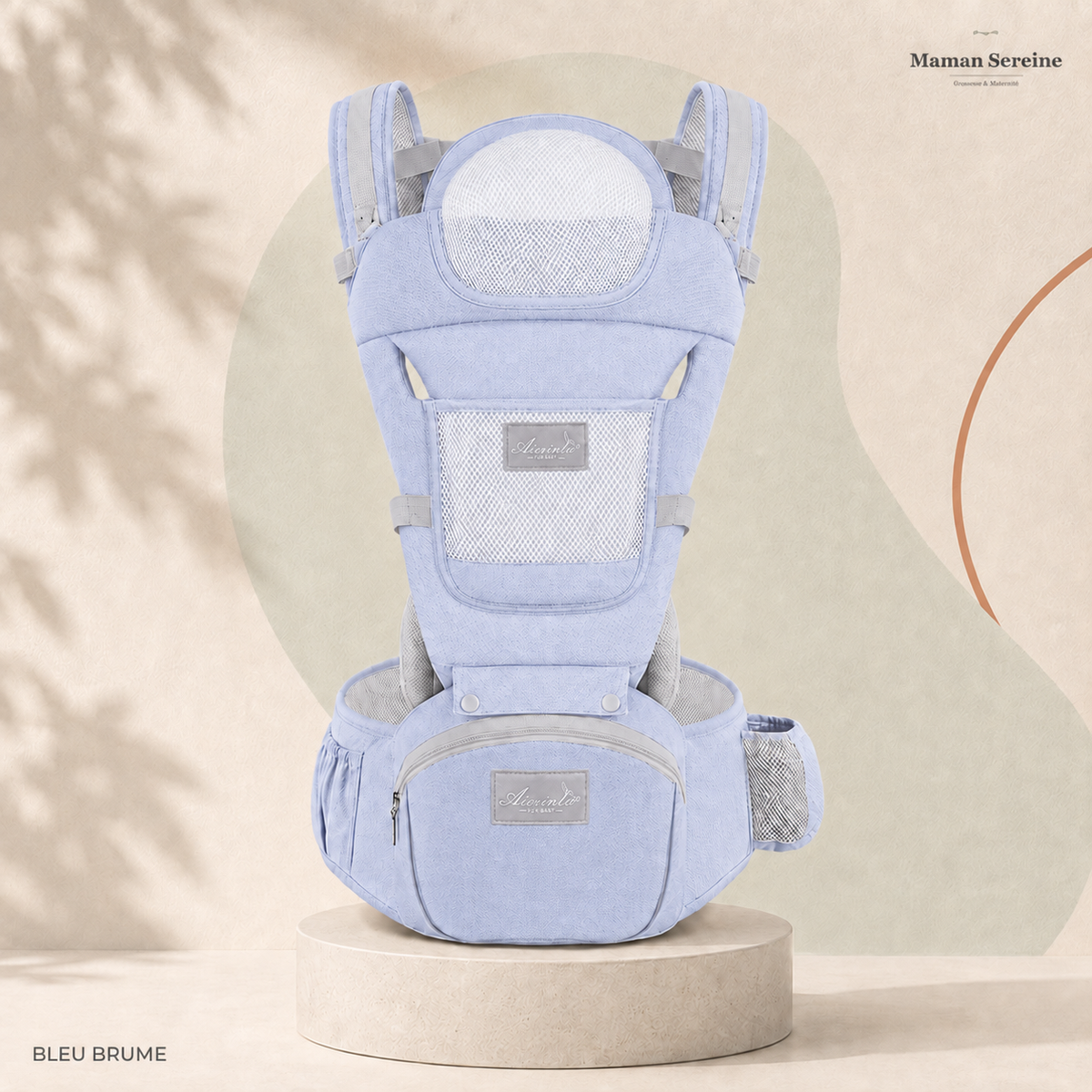 Porte-bébé Maman Sereine coloris Bleu Brume