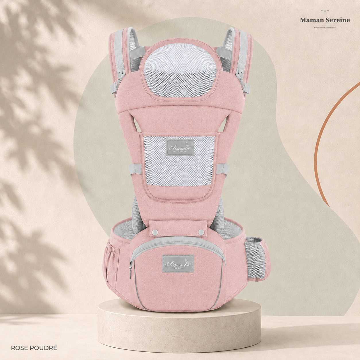 Porte-bébé Maman Sereine coloris Rose Poudré